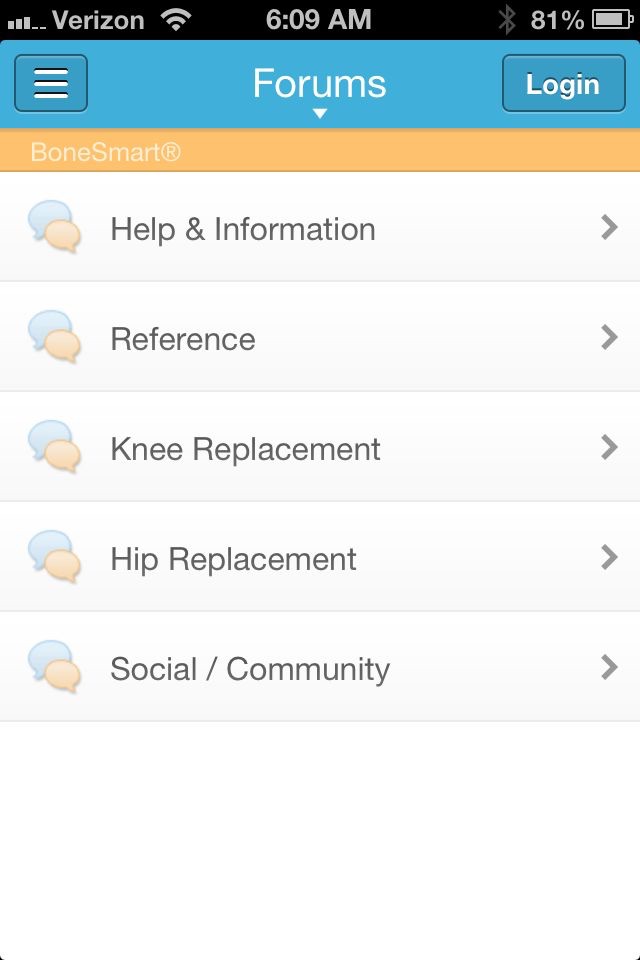 Knee & Hip Replacement Patient Forum - by BoneSmart screenshot 2