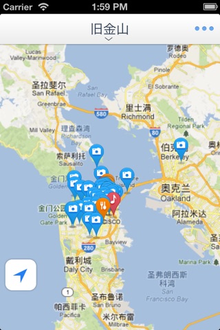 旧金山离线地图（离线地图、旧金山地铁、GPS导航） screenshot 2