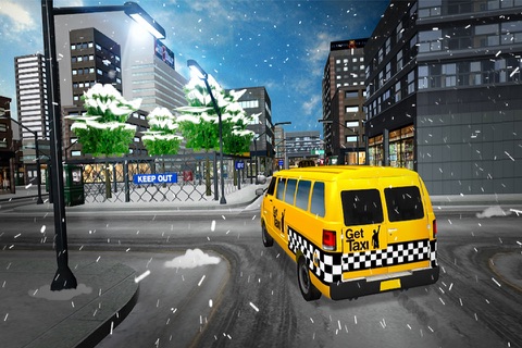 snow city taxi driver rush screenshot 3