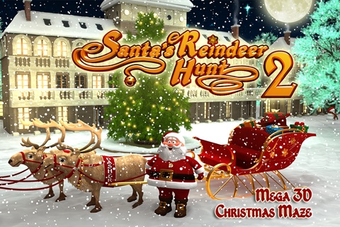 Santa's Reindeer Hunt 2 - Mega 3D Christmas Maze screenshot 4
