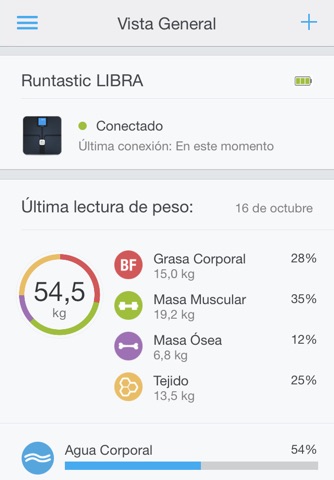 Runtastic Libra: Weight Tracker & Body Analyzer App for your Smart Scale screenshot 2