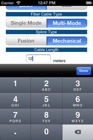 Aventura Fiber Optic Calculator screenshot 2