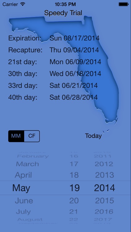 Florida Speedy Trial Calculator