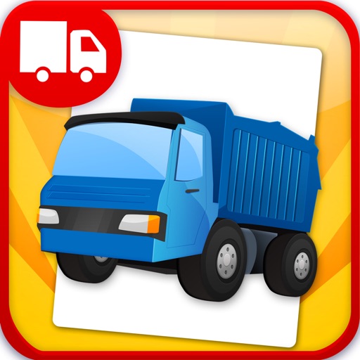 Trucks Flashcards  - Things That Go Preschool and Kindergarten Educational Sight Words and Sounds Adventure Game for Toddler Boys and Girls Kids Explorers