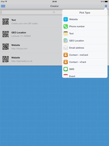 QR Reader for iPad (Premium) screenshot 3
