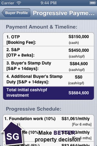 SG Progressive Calculator PRO screenshot 2