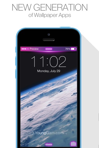 Status Bar Themes ( for iOS7 & Lock screen, iPhone ) New Wallpapers : by YoungGam.com screenshot 2