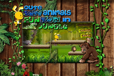 Cute Baby Animals Fun Run in Jungle screenshot 2