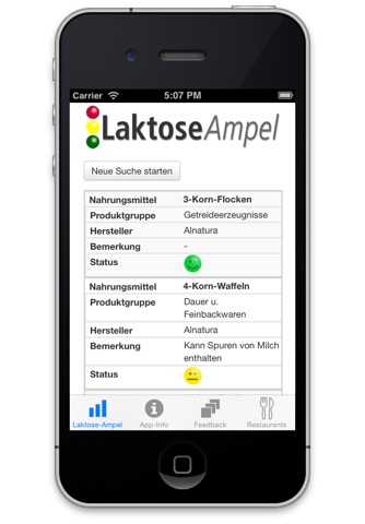 Laktose-Ampel screenshot 2