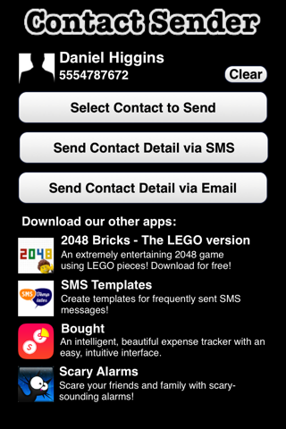 Contact Sender - Send Contact Details via SMS screenshot 4