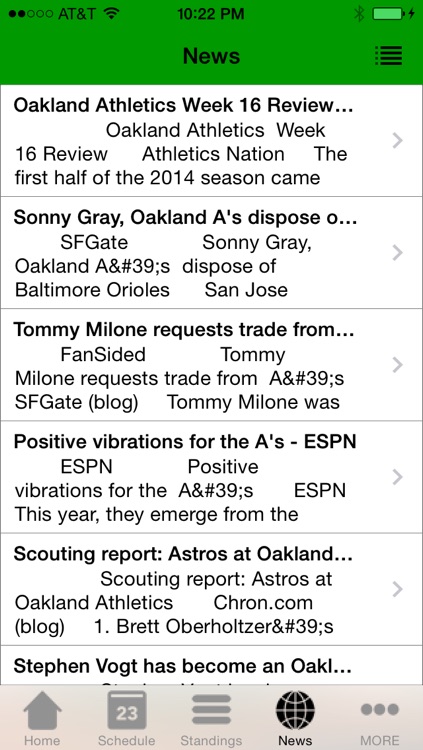 Oakland Baseball - an Athletics News App