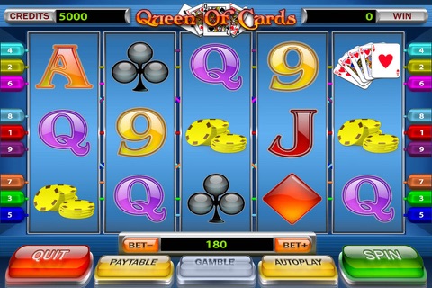 Queen Of Cards slot machine screenshot 2
