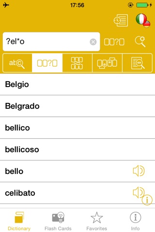 German <-> Italian Talking Dictionary Global Mondadori Langenscheidt screenshot 2