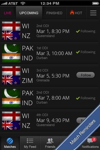 Cricout - Live cricket scores, commentary, experts and friends. The most fun way to follow cricket online! screenshot 2