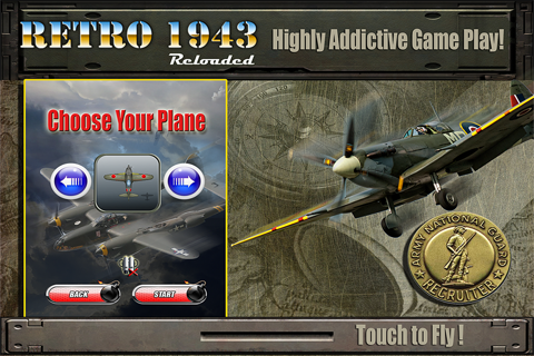 Retro 1943 Reloaded PRO - Normandy Ace Spitfire Flight Commander screenshot 2