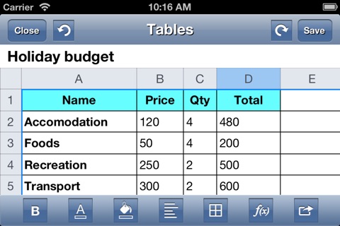 Tables: Create and Share table, spreadsheet - Compatible with Dropbox, Box screenshot 2