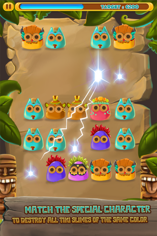 Tiki Slime Tribal Match Blast - Jungle Temple Voodoo Blitz Free App screenshot 2