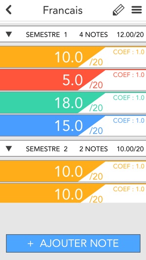 Ma Moyenne (Carnet de notes scolaire gratuit)(圖4)-速報App