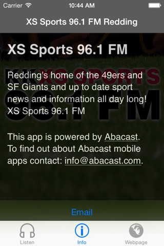 XS Sports Redding 96.1 FM screenshot 3