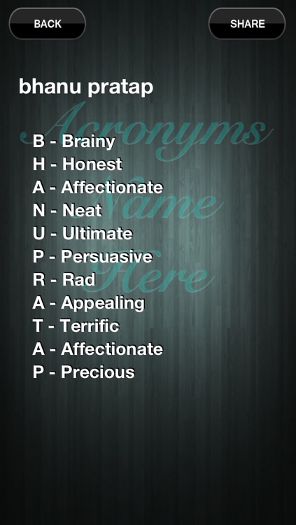 Acronym - Get meaning of your name