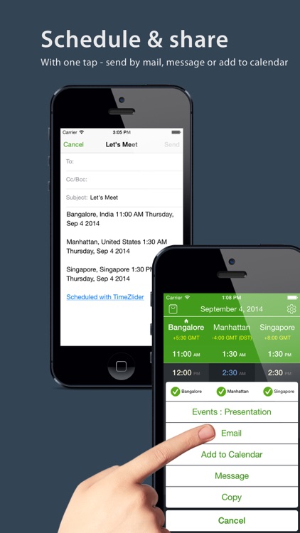 World TimeZlider - Convert time, schedule and share