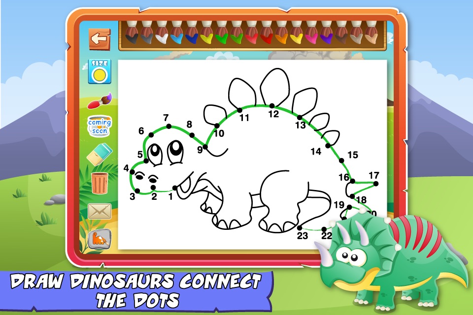 Dinosaurs Activity Center Paint & Play Free - All In One Educational Dino Learning Games for Toddlers and Kids screenshot 3