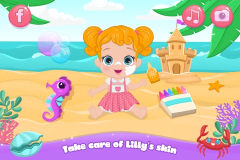 Baby Caring - Baby Lilly's Fun Beach Games screenshot 2