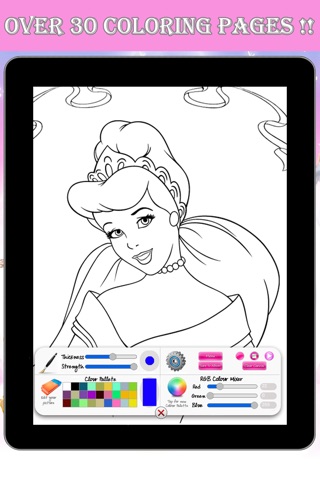 Princess Coloring Pages for Kids 2014 screenshot 2