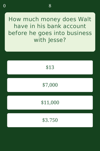 Trivia for Breaking Bad - Quiz Questions from Crime Drama TV Show Movie screenshot 4