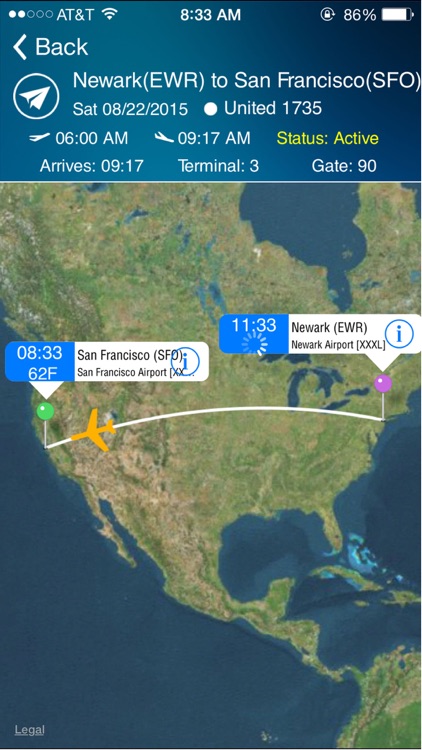 San Francisco Airport (SFO) Flight Tracker