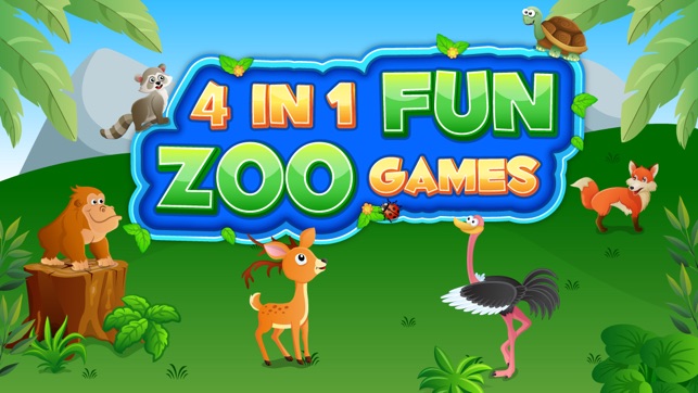 4 in 1 Fun Zoo Games Free - Learning & E