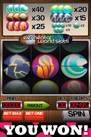 Elemental World Slots Pro with Bonus Wheel and Blackjack screenshot 4