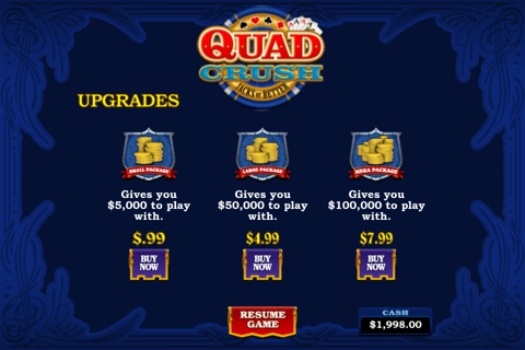 Quad Crush - Jacks or Better screenshot 3