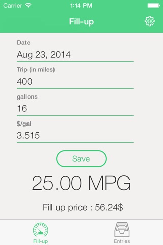 Fuel Consumption Tracker - MPG and L/100KM Tracker screenshot 2