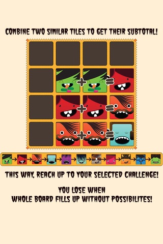 2048 Cute Monster Fun screenshot 3