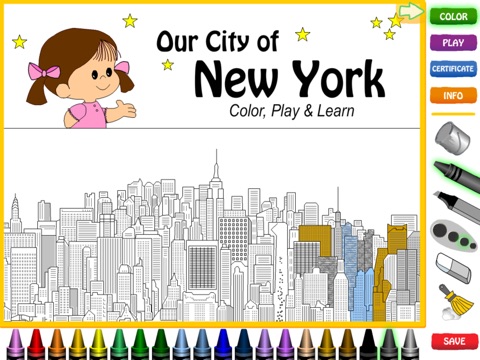 Our City Of New York, Color, Play And Learn, Activity Book screenshot 2