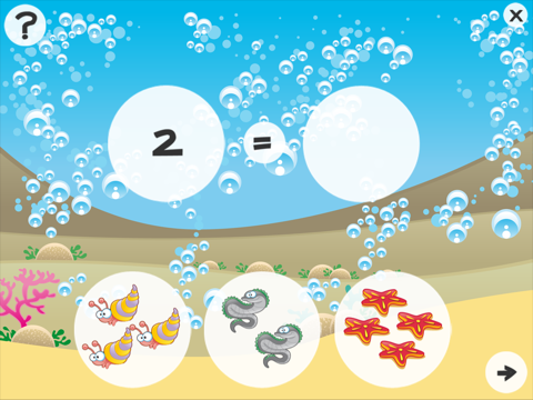 海の動物について子供年齢3-6のための数学のゲーム：数字1〜20をご覧ください。幼稚園、海、水、魚、亀、ウナギ、イルカやカニとの幼稚園や保育園のためのおかしいゲームや演習のおすすめ画像4