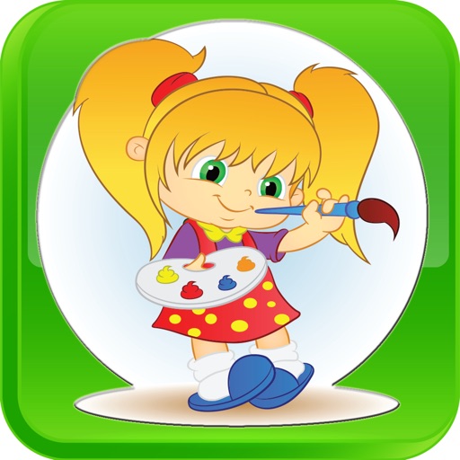 ABCD Coloration painted for kids Icon