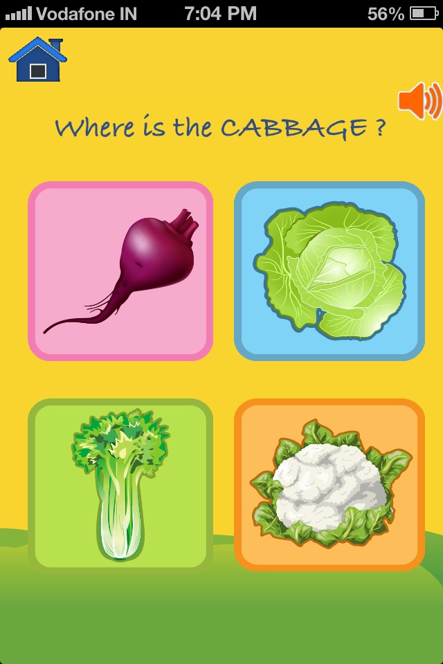 First Step - Fun and Educational Game for Toddlers, Pre Schoolers and Kids to teach about Fruits, Vegetables, Colors, and Shapes ( 1,2,3,4 and 5 Years Old ) screenshot 3