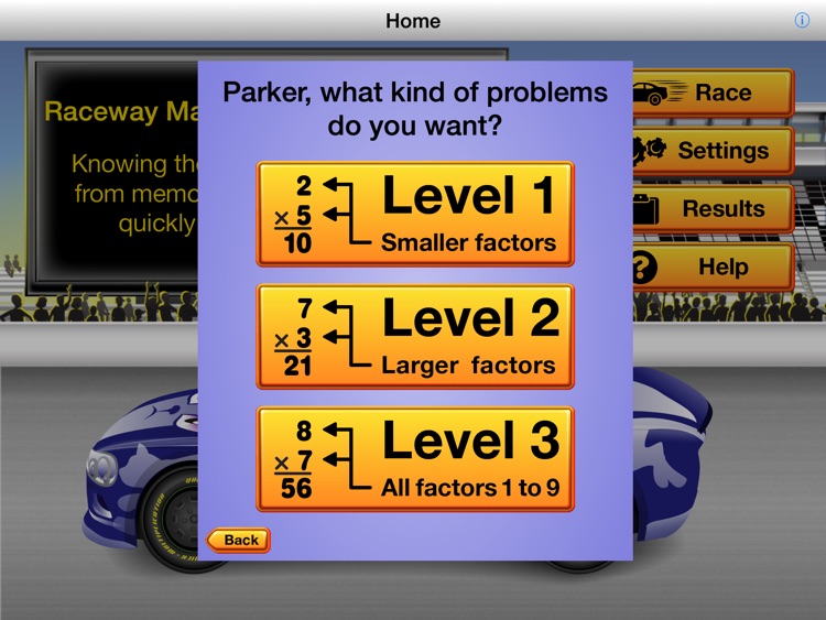 RE@L Raceway Math: Multiplication Facts