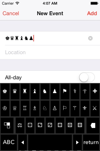 Character Keyboard screenshot 2