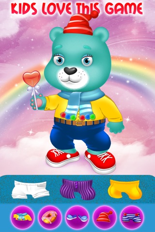 Copy and Care For My Cute Little Rainbow Bears - Educational Fashion Studio Dress Up Free Game screenshot 2