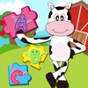 Farm Animal Puzzles - Educational Preschool Learning Games for Kids & Toddlers