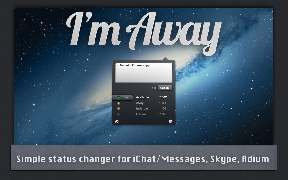 Changer biz. ICHAT (Mac os). YMS status Changer.