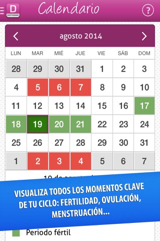 Mon ovulation : calendrier de fertilité screenshot 2