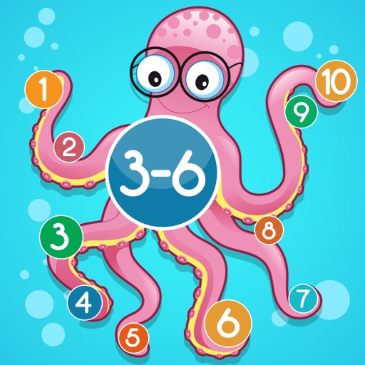 Underwater math game for children age 3-6: Learn the numbers 1-10 for kindergarten, preschool or nursery school! iOS App