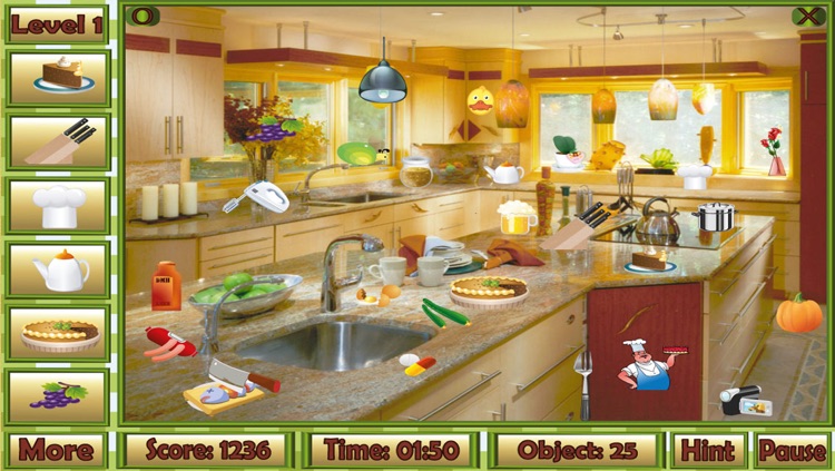 Pretty Kitchen Hidden Object Games