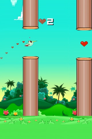 Flying Hummingbird - A Flyer Style Bird Adventure Testing Skill and Timing screenshot 2