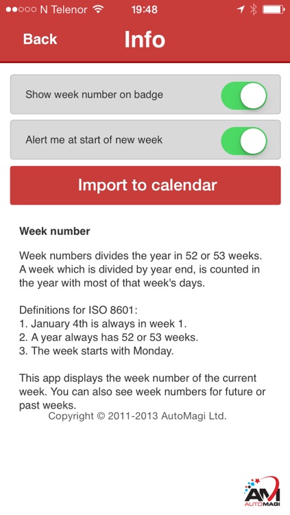 Week numbers (ISO standard) screenshot-3