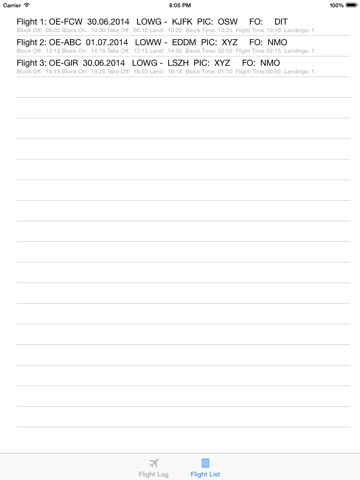 Aircraft Log, the first electronic aircraft log for your iPad. screenshot 4